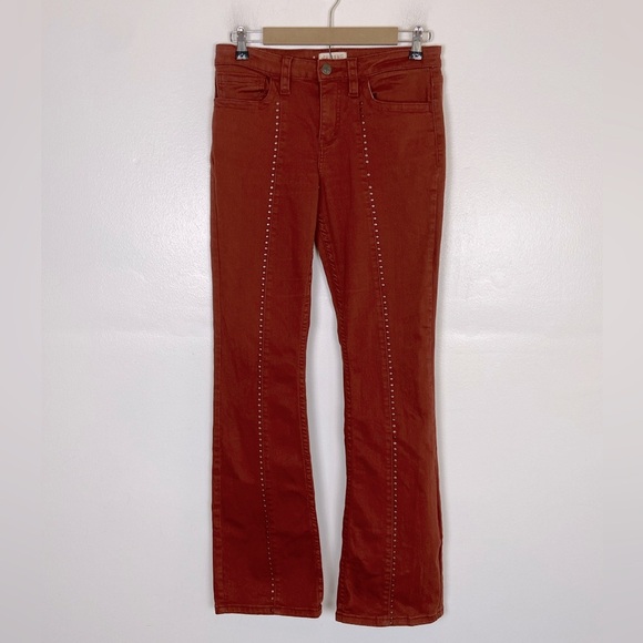 Shyanne Women's Bootcut Jeans Size 29 Rust Studded Western Cowgirl Retro Grunge - Picture 1 of 12